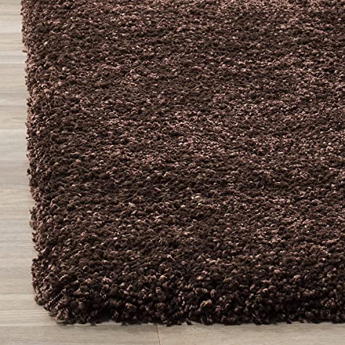 Image of Shaggy Carpet for Home 10 x 14 Feet Ultra-Soft, Thick, and Stylish Shag Texture Ideal for Living Room, Bedroom, or Office - Easy to Clean and Perfect (Solid-BROWN1,)