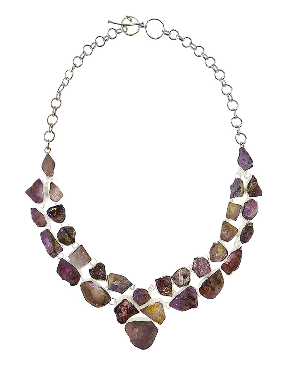 Tibetan SilverAbstract design genuine Ruby rough uncut gemstone 925 silver plated unique designer fashion necklace for women adjustable chain coller necklace handmade jewellery