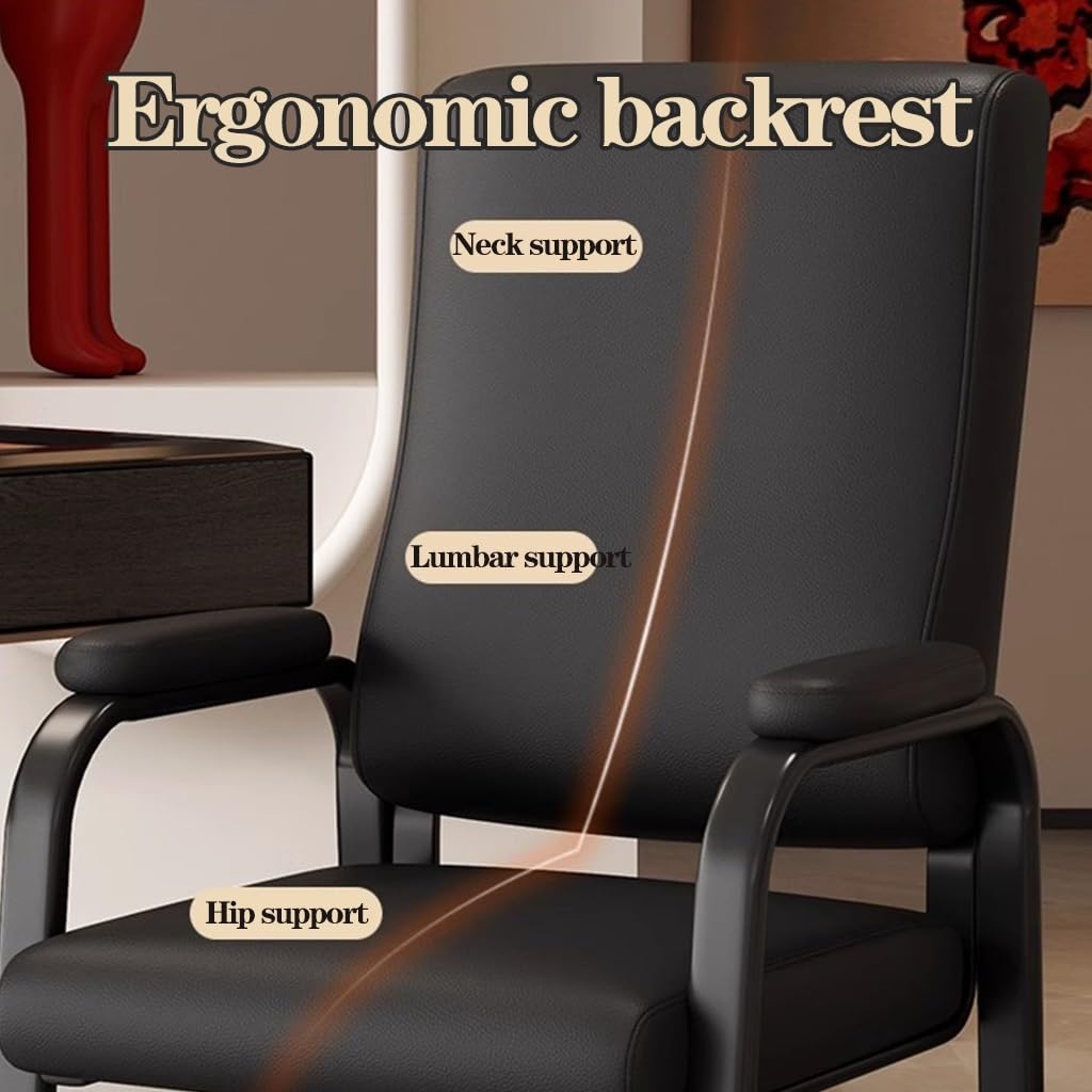 Ergonomische Orangefarbene Konferenzstühle, Gepolsterte Sessel Für Empfangs- Und Warteräume, Stilvolle Bürositze Aus Leder Mit Metallrahmen, Ideal Für Schulungen Und Gäs,Orange