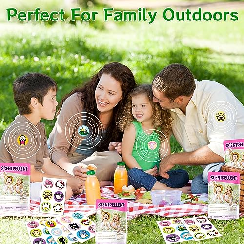 168Pack Kawaii Mosquito Repellent Patches for Kids, DEET Free Natural Citronella Stickers for Adult