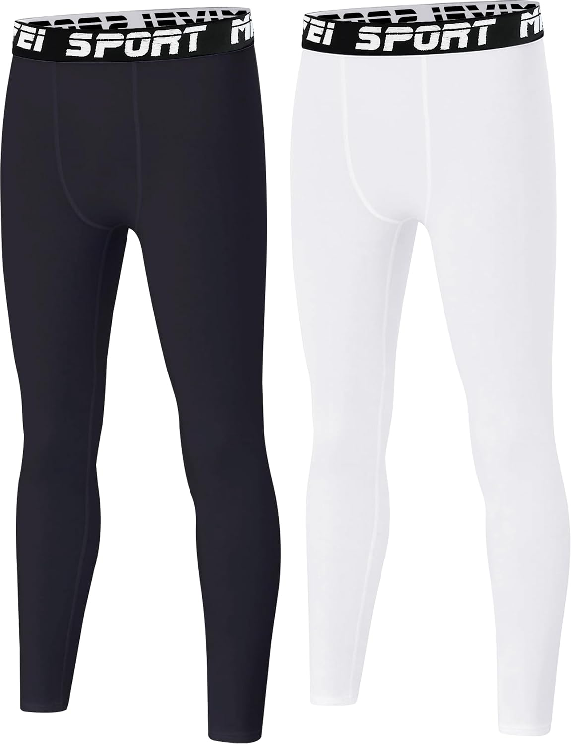 Boys Youth Compression Leggings Athletic Sports Tights for Basketball Football Base Layer Pants for Kids Under Shorts