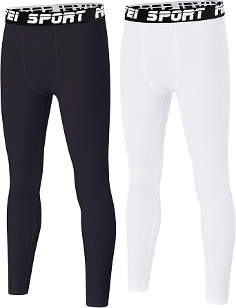 MIVEI Toddler to Youth Compression Pants Boys Leggings for Sports Underwear