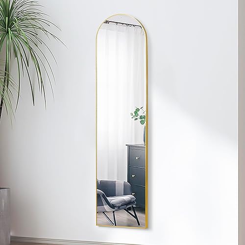 Miniatura 5 de SCWF-GZ Espejo de 63 x 16 pulgadas de longitud completa con marco de metal de aluminio HD para montar en la pared o de pie para entrada, dormitorio,