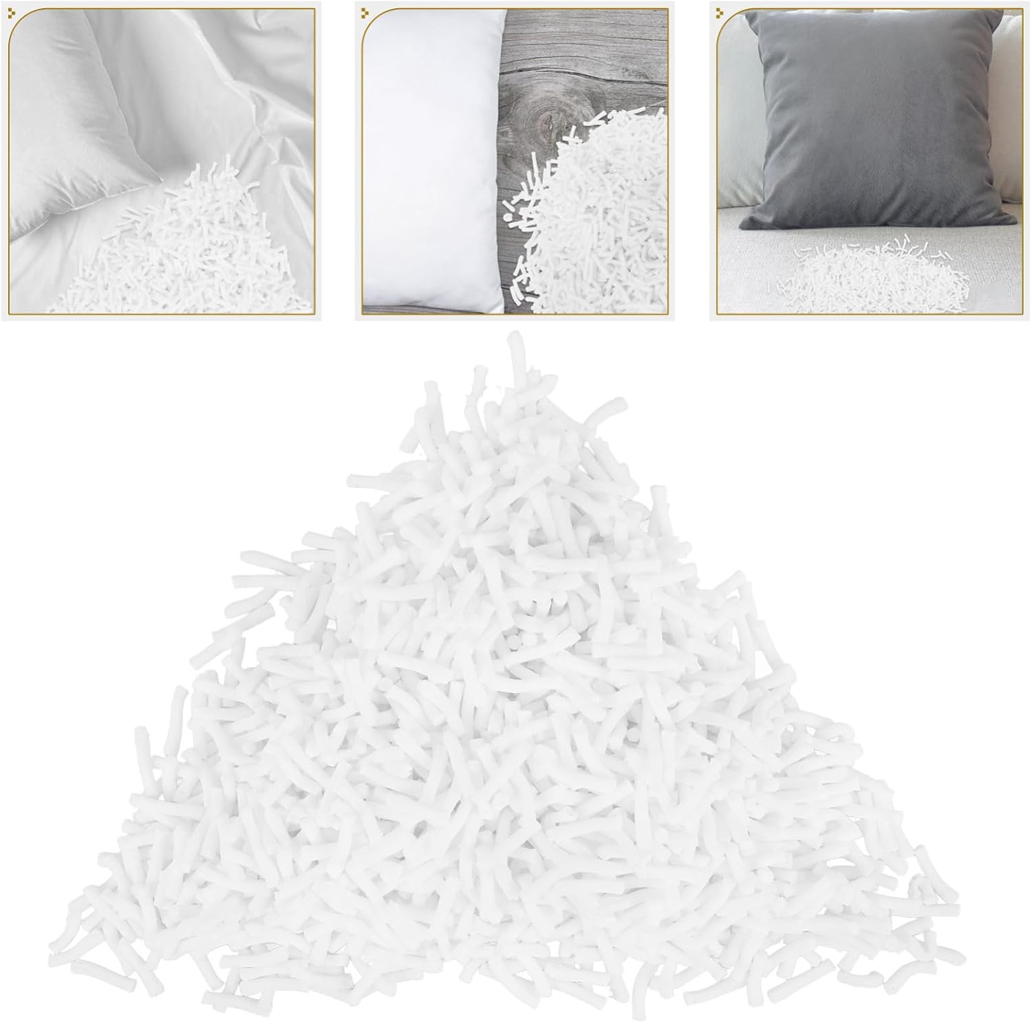 Garneck Latex Bean Bag Filler Particles 1lb Natural Latex Filling for Couch Cushion Stuffing and Pillow Filler Comfortable Decorative Stuffed Materials for Living Room Furniture