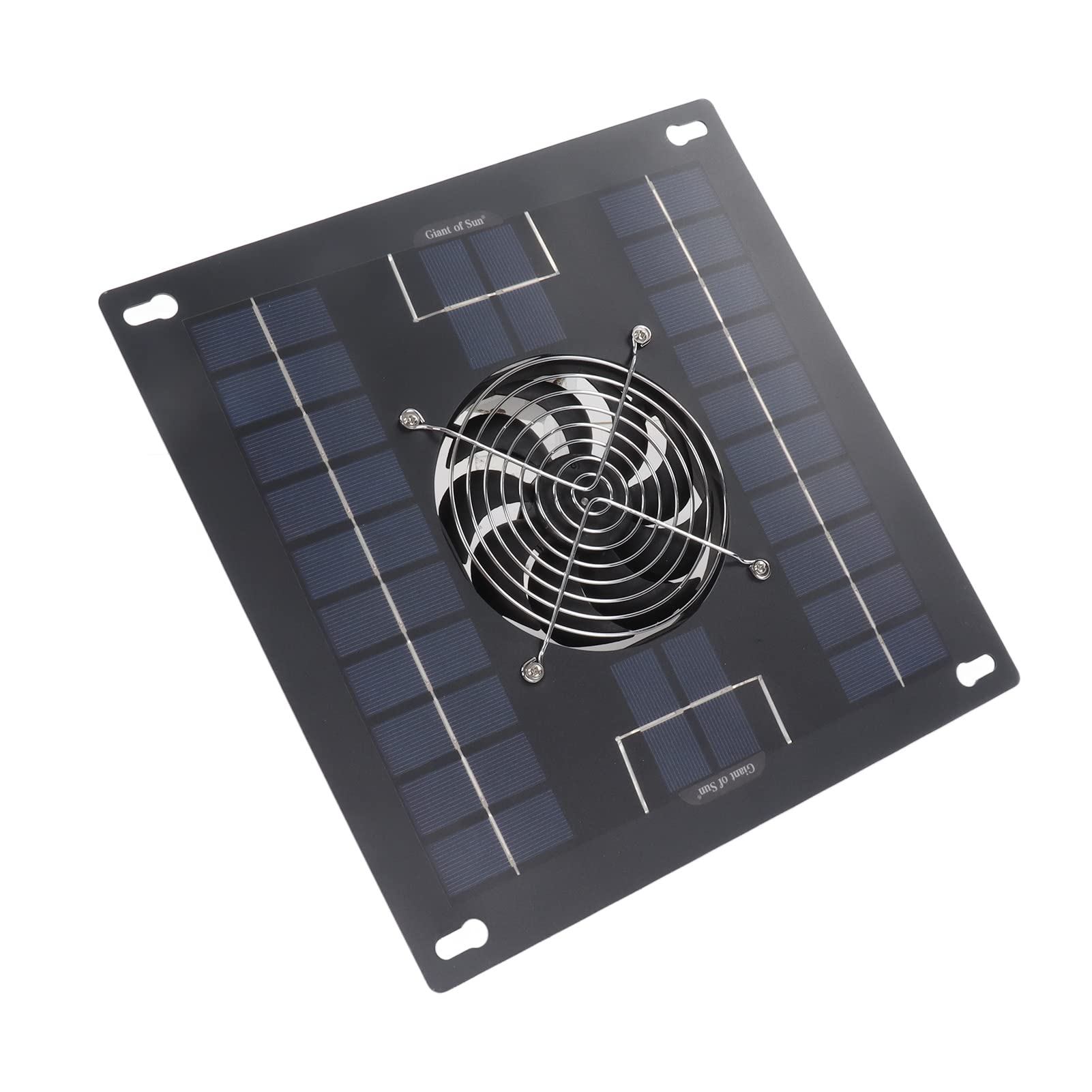 Chrees Ventilatore di scarico a energia solare da 5 W con due pale, motore estremamente silenzioso con design impermeabile per serra, pollaio, capanno, soffitta