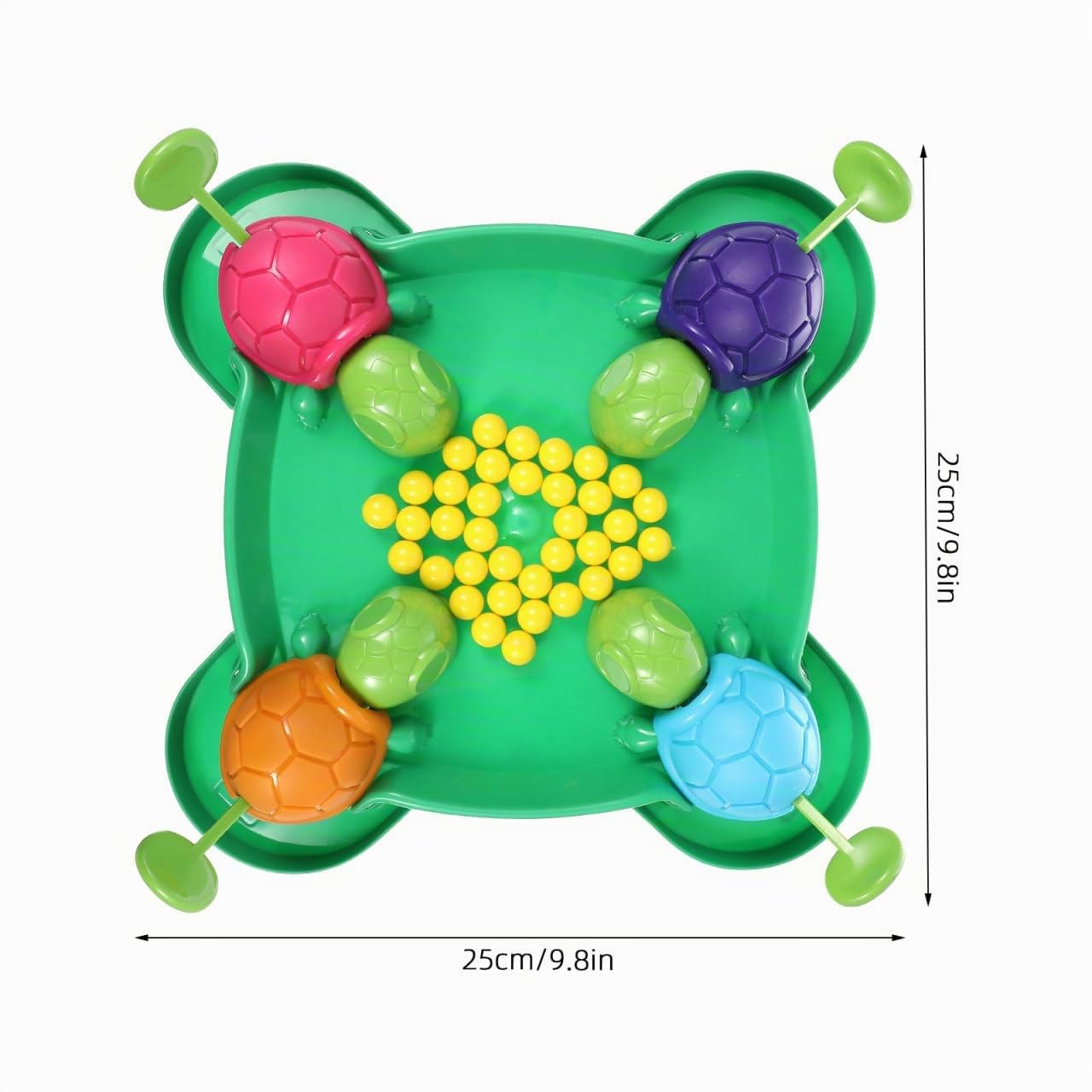 Amosfun Jeu de société Tortue affamée - Jeu Intense avec réflexes Rapides - de Perles - de Bouche préscolaire pour Enfants à partir de 3 Ans - pour 2 à 4 Joueurs