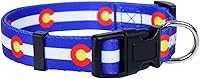 Vista 1 de Native Pup Collar de perro con bandera de Colorado (azul Colorado, S)