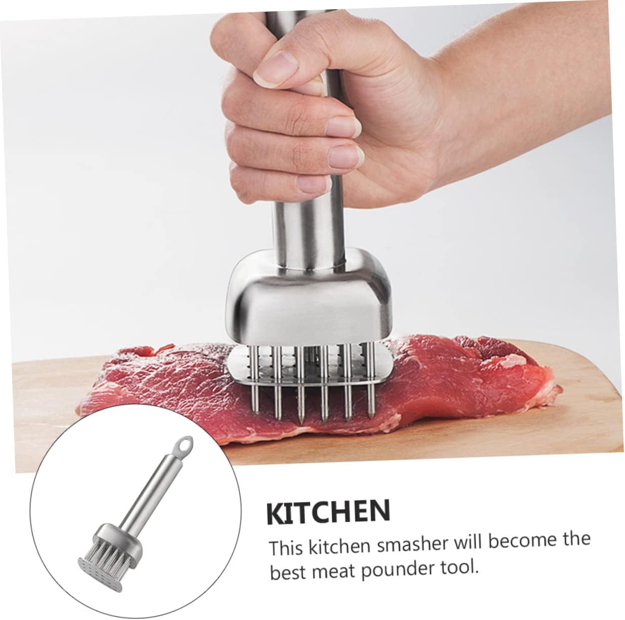 Meat Stapler Tenderizer Non-slip Handle Steak Mallet Hammer for Kitchen Easy to Use Meat Pounding Tool