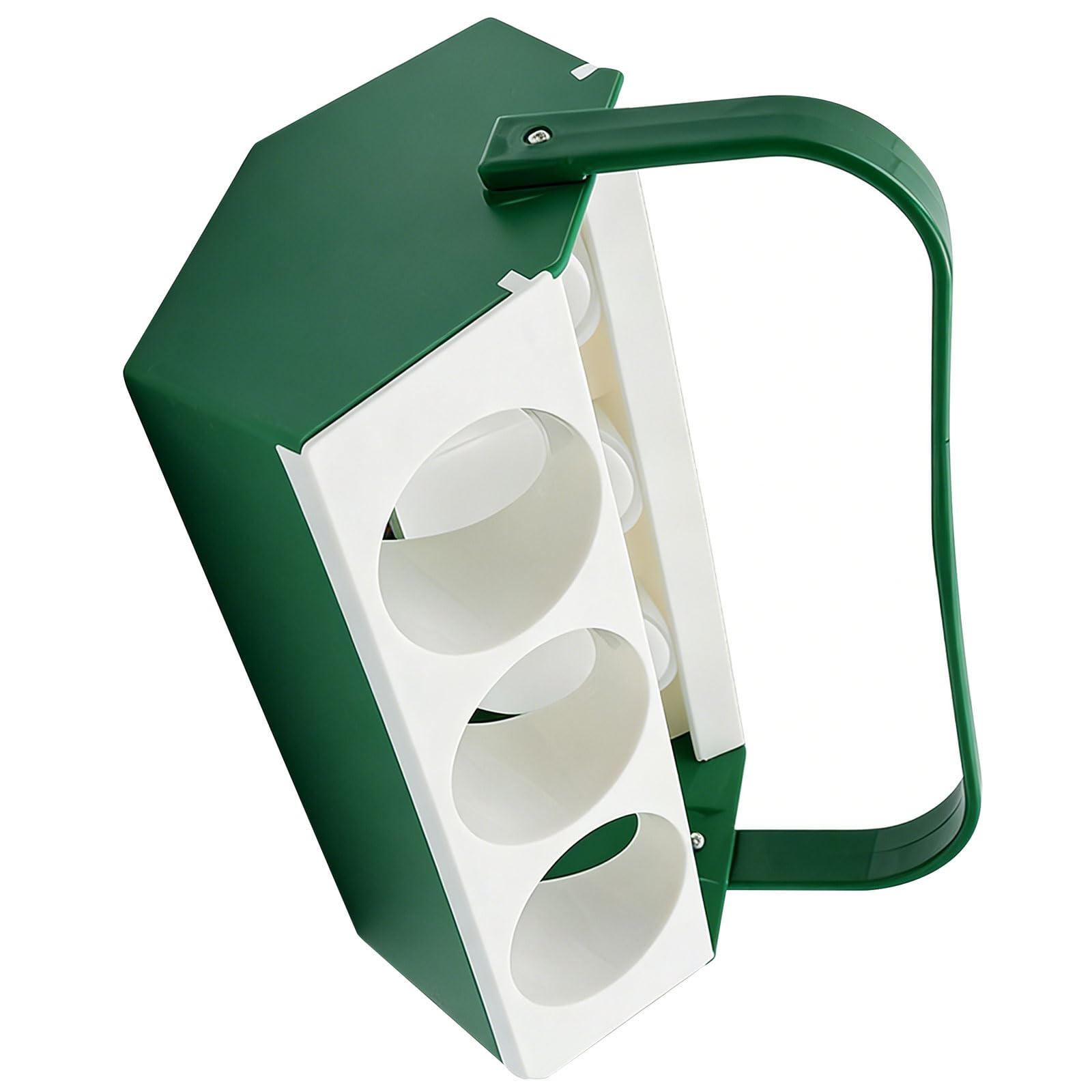 hogtnd 6-Hole Drinks Bottle Container with Ice Storage Area, Portable Plastic Carrier for Drinks and Drinks, Sturdy Beer Trolley