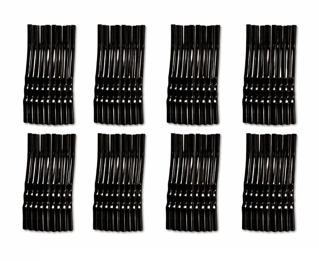 MF LABEL 48 Pcs Black Bobby Pins for Women & Girls | Strong Hold Hair Pins | Spring Steel Hair Clips | Hair Styling Accessories for Daily Use Big and Small-image-38