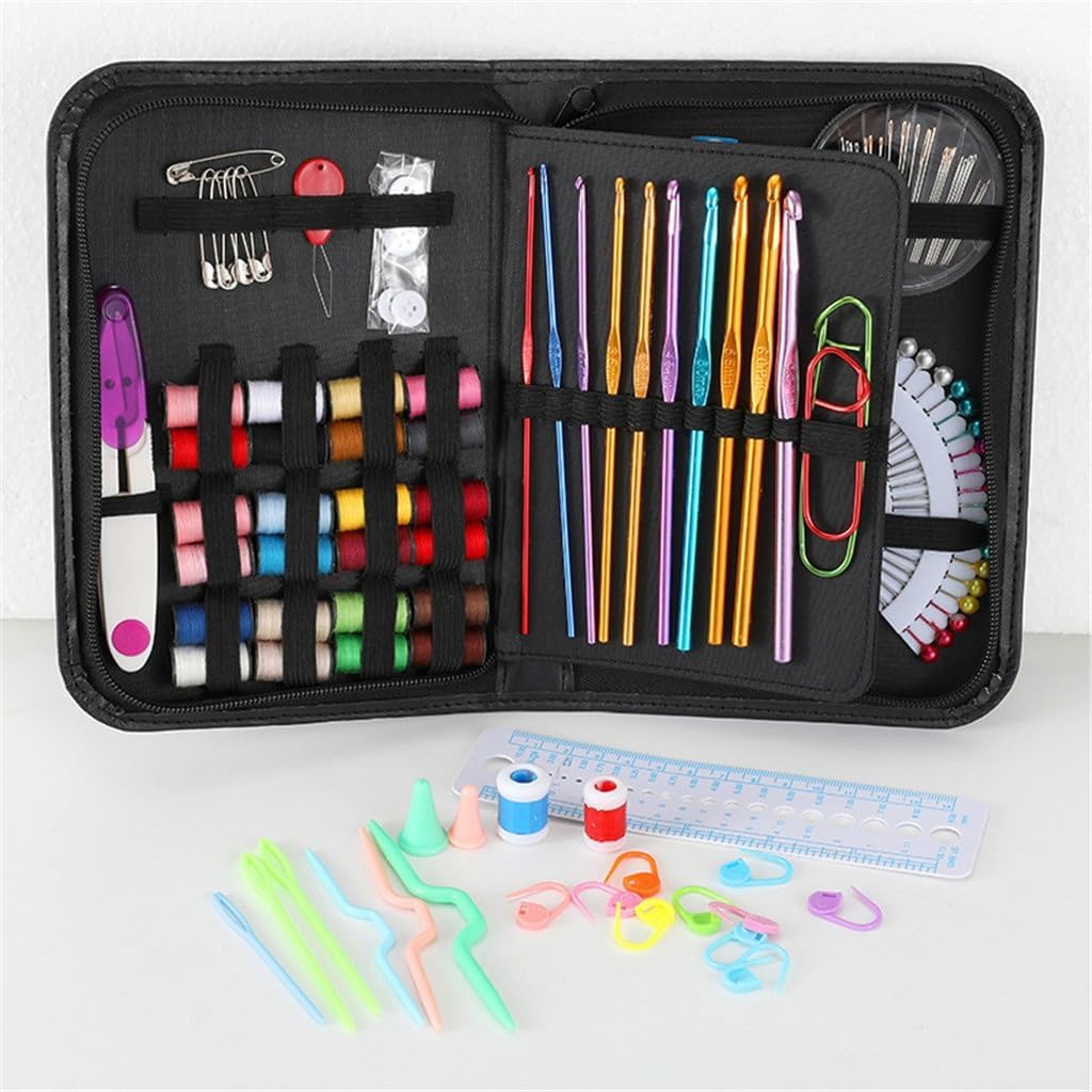 JSEIAJB Sweater Needle Knitting Tool Set Metal Crochet Set DIY Gadget Set Colorful Aluminum Crochet