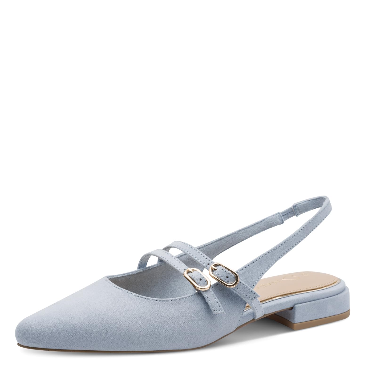 MARCO TOZZI Women's Pumps Soft Feel Me Footbed Soft Lining Vegan Vegan, Blue (LT.Blue), 5.5 UK
