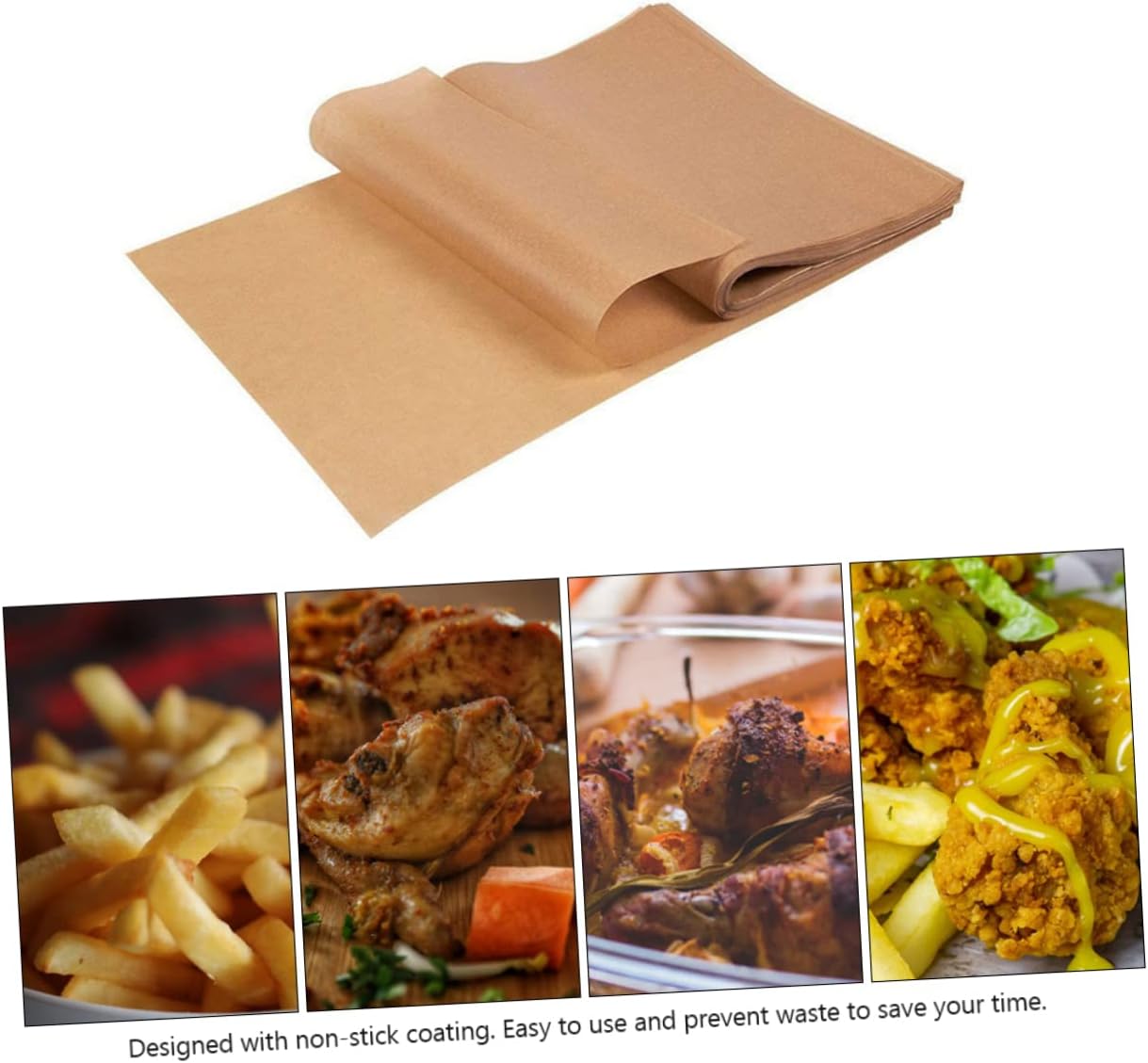 200 Pcs Baking Silicone Paper Parchment Paper for Air Fryer Non-stick Bbq