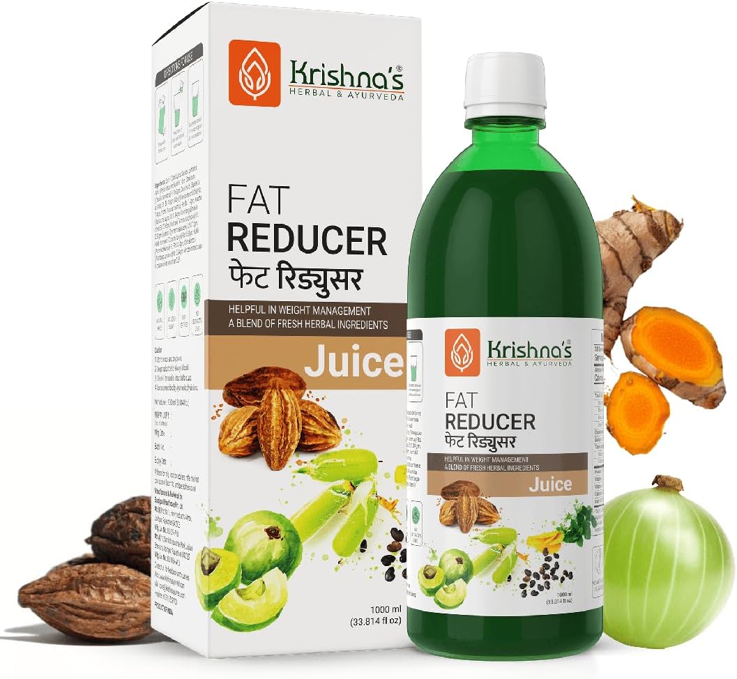 Fat Reducer Juice - 1000 ml | (Pack of 1) | 12 Powerful herbs for Weight Management | Amla, Harad, Daru Haridra, Sunn Hemp | Aids Metabolism and Digestion