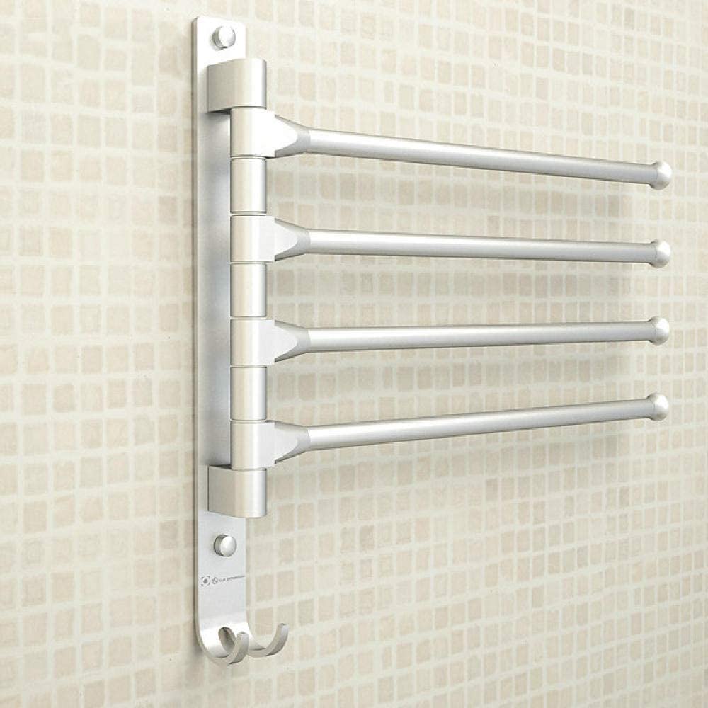 Porte-serviette design 4 bras en aluminium européen finition argent