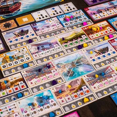 Image of Synapses Games | Yokohama | Strategy Board Game | Worker Placement Set in Japan | 2 to 4 Players | 90 Minutes | Ages 14+