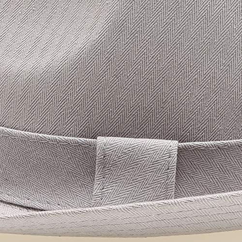 Image of Classic Trilby Short Brim 100% Cotton Twill Fedora Hat with Band