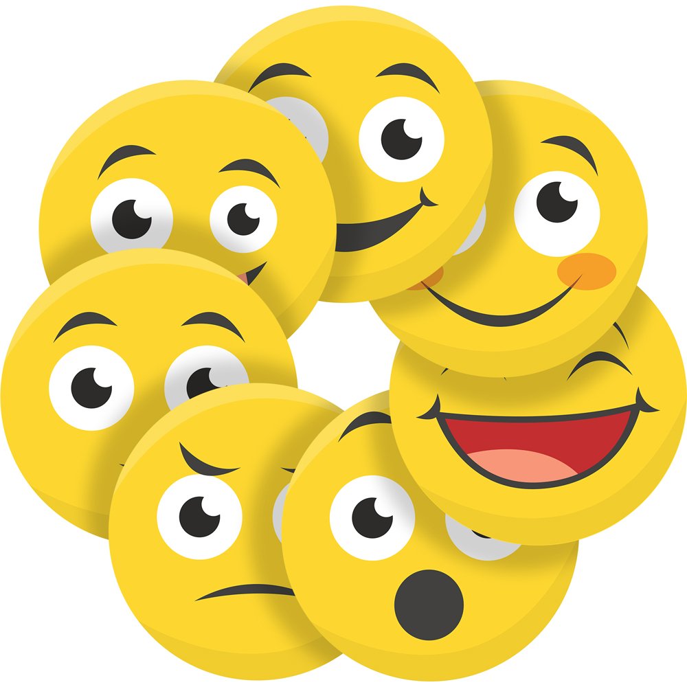 Emojis Reward Sticker Labels Children Parent Teacher Kid Party School Classroom (6.5 cm x 24 Stickers / 2, A4 Sheets)