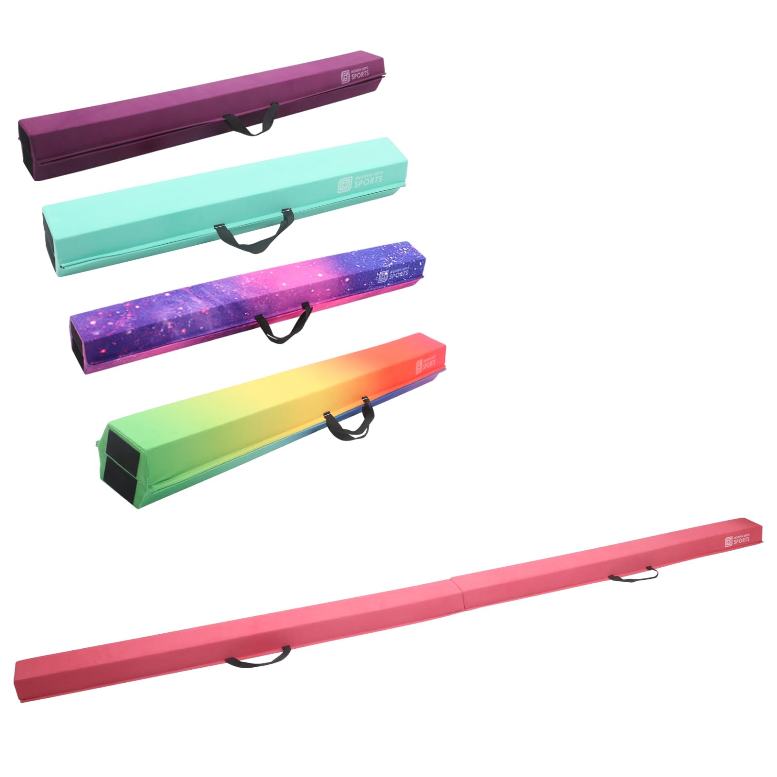 Modern-Depo Gymnastics Balance Beam 9Ft for Home Use | Physical Therapy, Rehabilitation and Core Strength Training Foam Folding Floor Beam for Kids, Non Slip Walking Beam