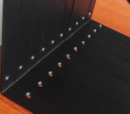 Miniatura 4 de Paquete de 20 soportes de estante resistentes de 20 pulgadas de largo x 12 pulgadas de alto con tornillos, soportes de estante de metal, soportes