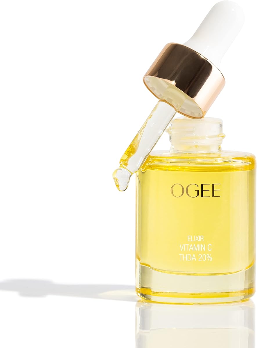 Ogee Vitamin C serum THDA 20% Elixir | Certified Organic Vitamin C Face Serum, Brightening Vitamin C Serum for Face