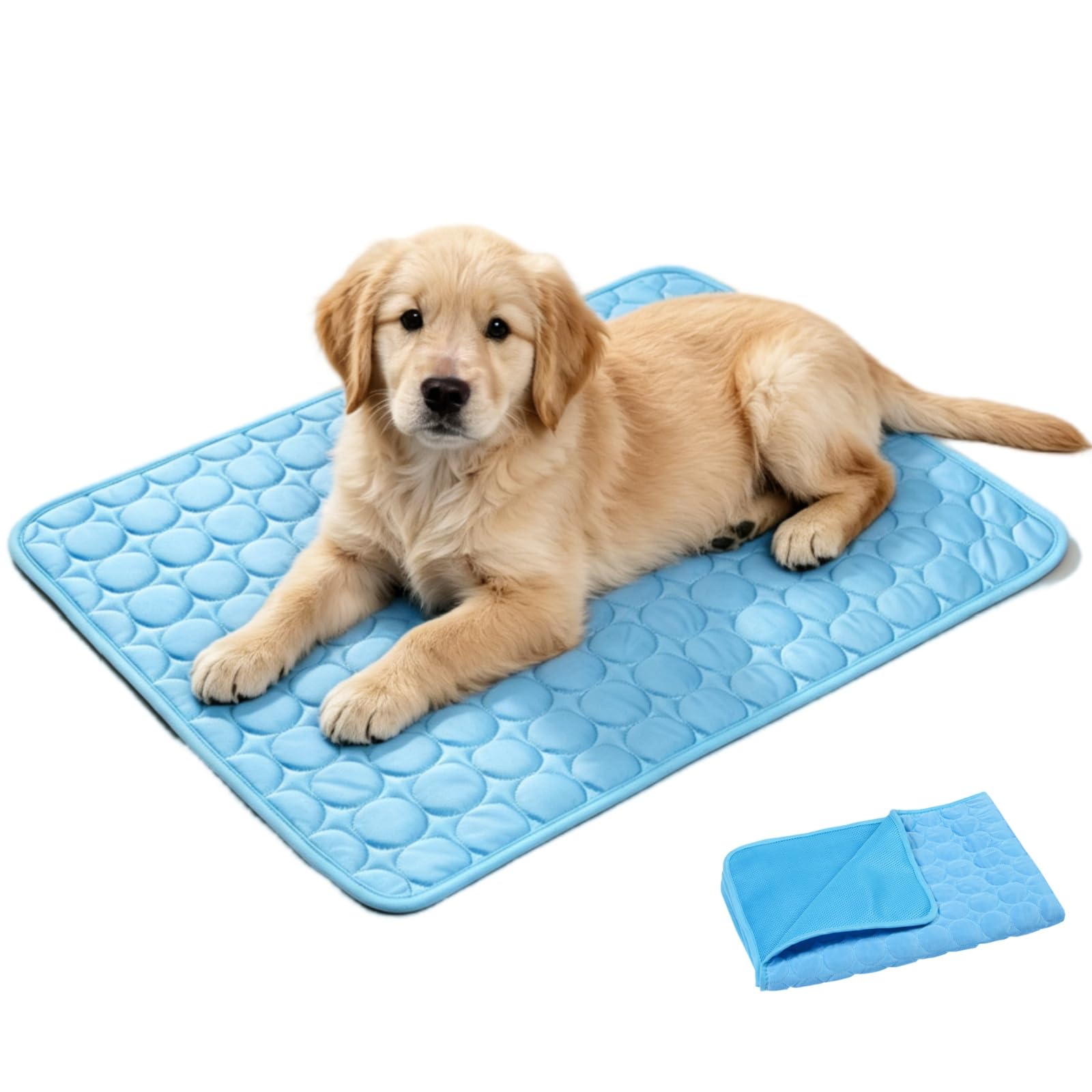Kuisoe Paws Galore ChillPaws Cooling Mat, Self Cooling Pad for Dogs and Cats, Summer Heat Relief Pet Mat (Blue,M (60x50cm))