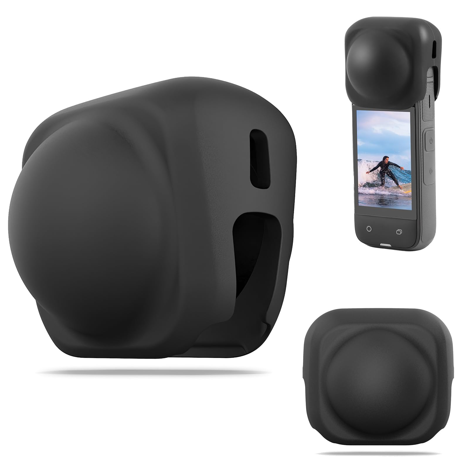 Flavizo Compatible with Insta 360 X5/X4, Silicone Lens Cap Cover, Protective Anti-Scratch Dust Guard, Slide-in Camera Lens Protector Accessory-image-11