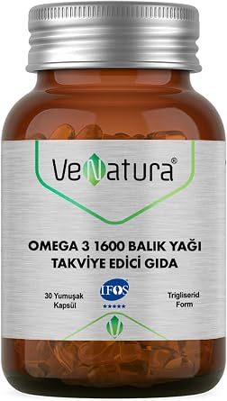 VeNatura Omega 3 Balık Yağı 1600 Mg 30 Yumuşak Kapsül 158030