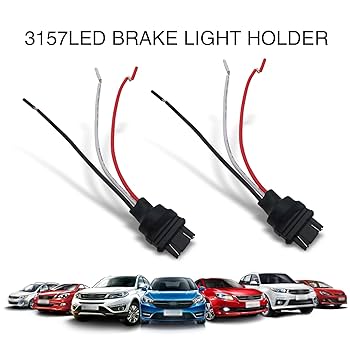 【J27237】M.K. Fresh Connection & Friends 2X 3157 4157 Bulb Socket Pigtail Harness Wire Plug For Turn