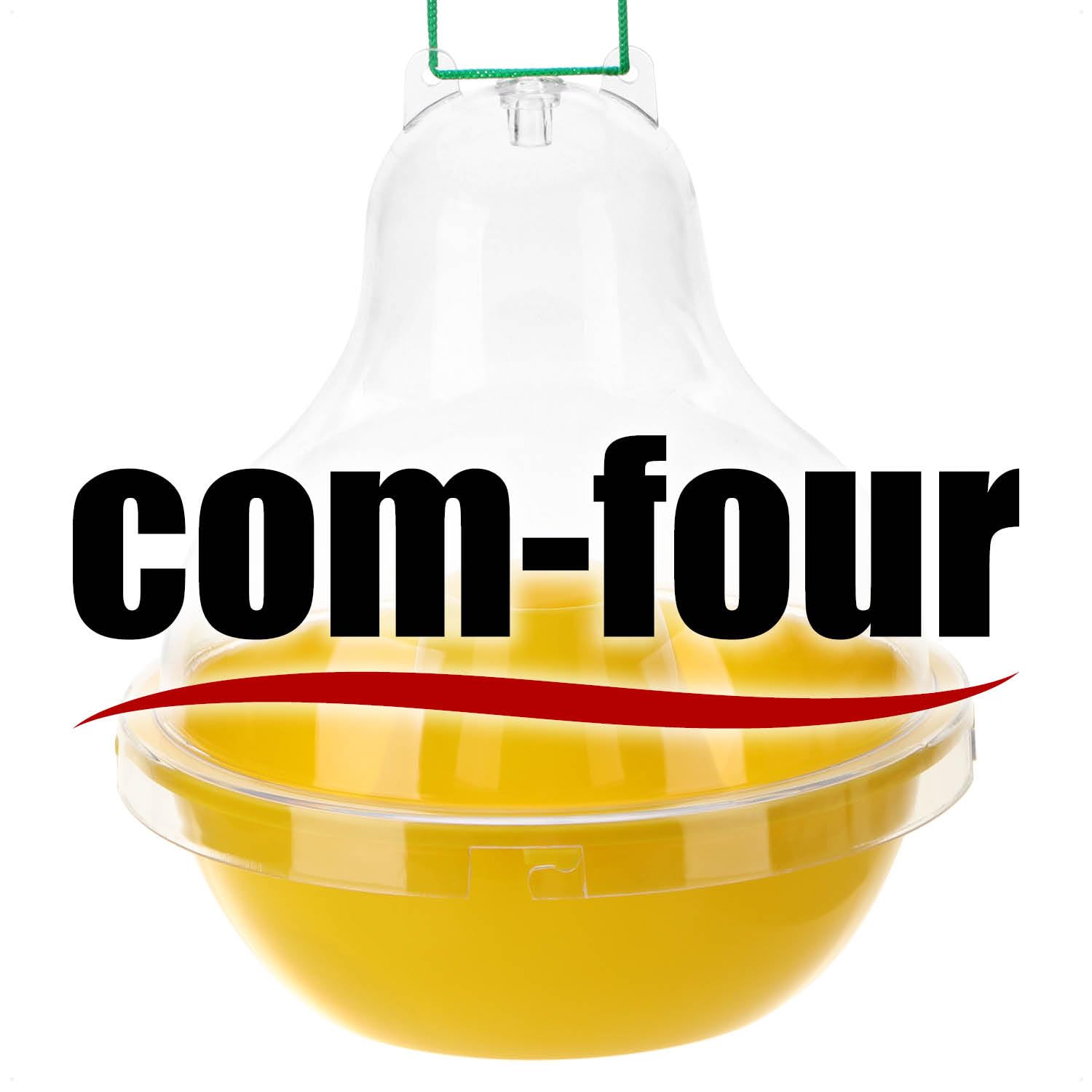 COM-FOUR® Trampa para Insectos XXL de plástico - Trampa viva Protectora de la Naturaleza para Colgar - Atrapa Insectos con Tapa extraíble - Control Humanitario de Insectos - Repelente de Insectos