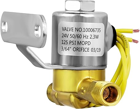 4040 Humidifier Solenoid Valve Replacement for Aprilaire Whole House 400, 500, 550, 558, 560, 568, 560A, 600, 700, 760A, 768, Replaces A2012-S118 B2035-S2 B2035-S5 B2035-S54, 24V 2.3W 60 HZ, Yellow
