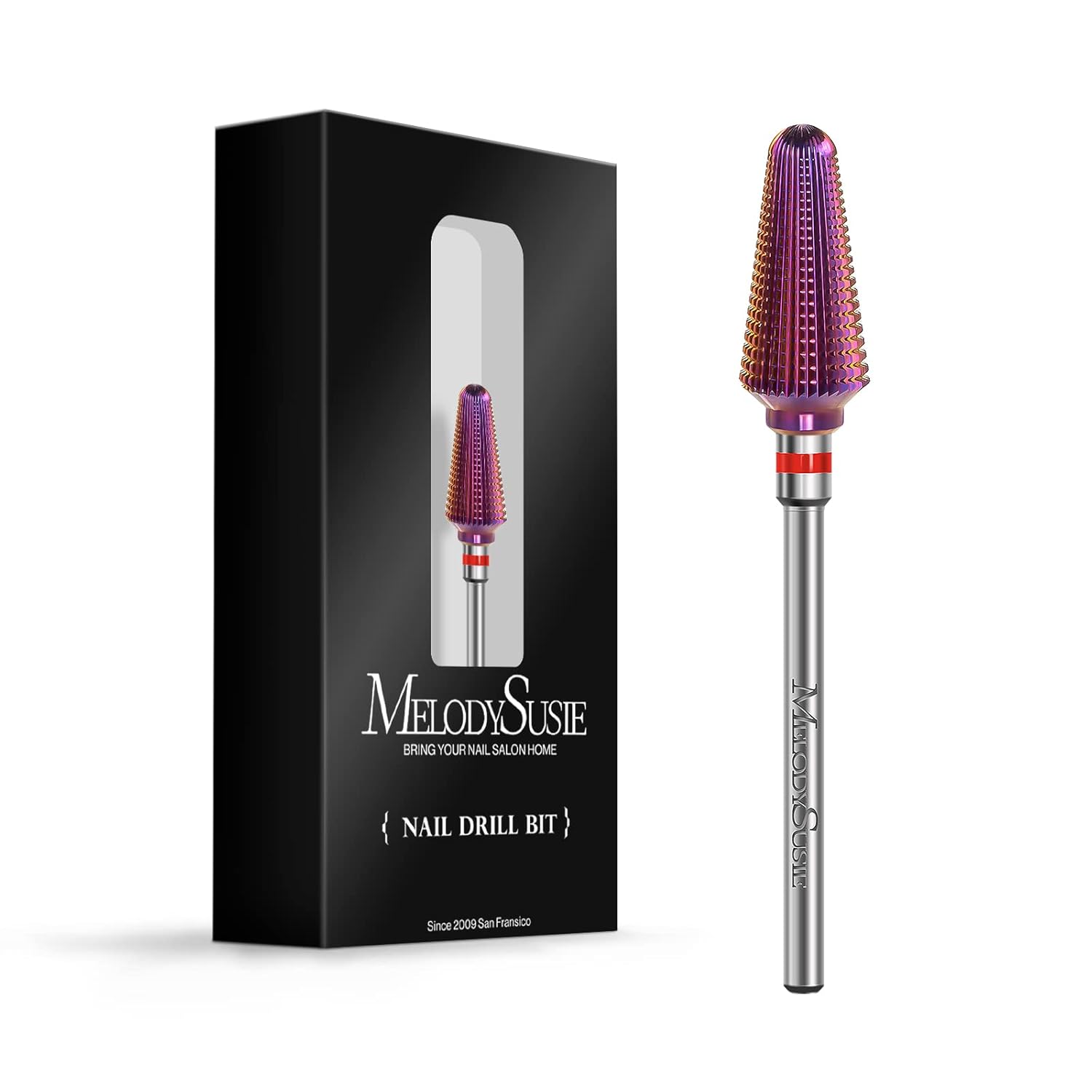 MelodySusie Professional Tornado Nail Drill Bits, 3/32” Carbide Tungsten Multi-function Bits, Suitable for Manicure Pedicure Cuticle Gel Polishing, Salon Bits, Purple, Series Bit-X, Fine MelodySusie Professional Tornado Nail Drill Bits, 3/32” Carbide Tungsten Multi-function Bits, Suitable for Manicure Pedicure Cuticle Gel Polishing, Salon Bits, Purple, Series Bit-X, Fine