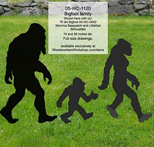 Miniatura 2 de WoodworkersWorkshop Plan de carpintería para hacer tu propio Bigfoot Sasquatch (Sasquit) Arte de patio de 7 pies de alto con papel de rastreo
