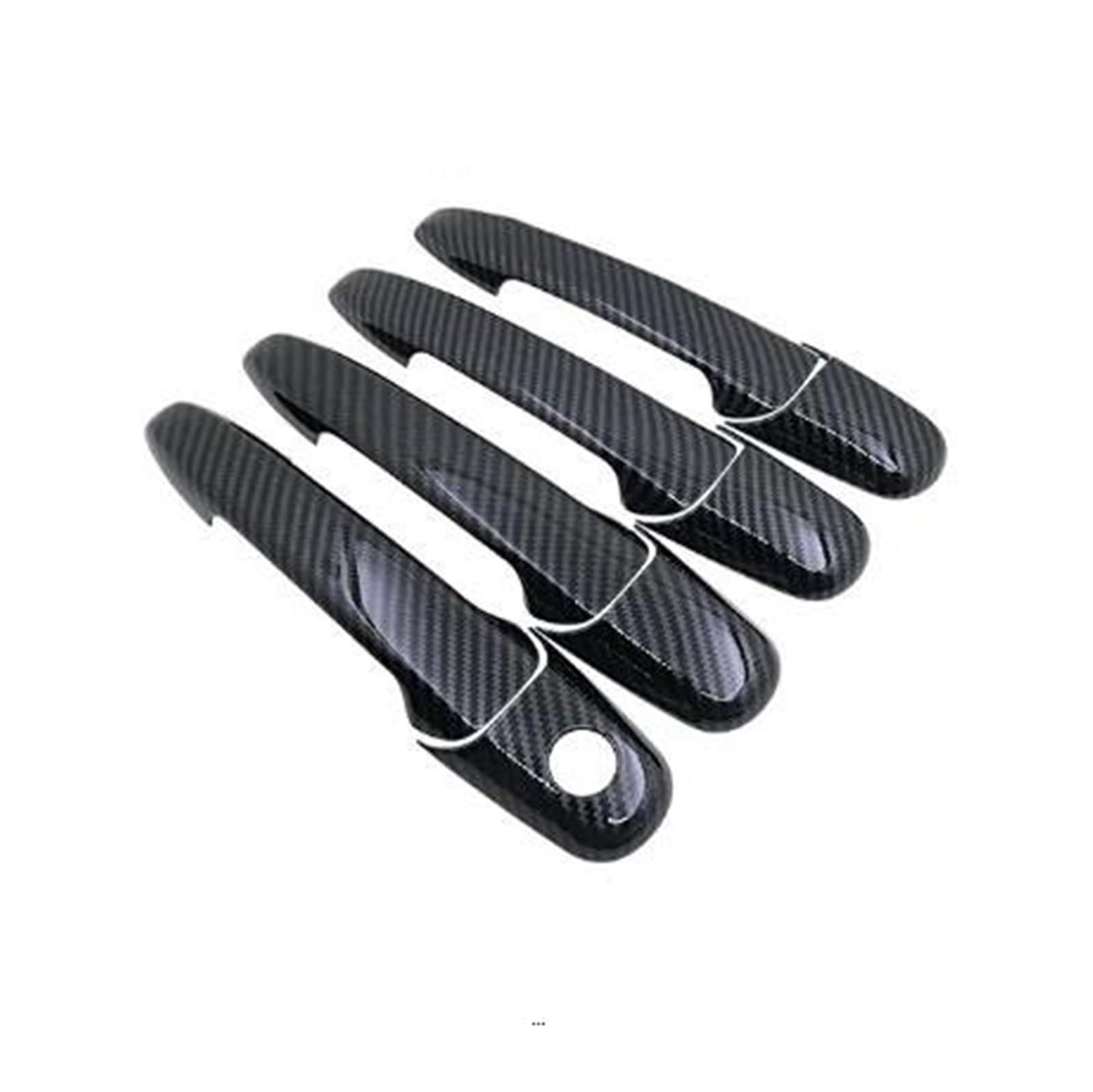NVNZMFPPW Black Carbon Fiber for Mazda 3 BK Sedan Hatch MPS 2004 2005 2006 2007 2008 2009 Door Handle Cover Refit Sticker Car Accessories(Handle 4 Door)