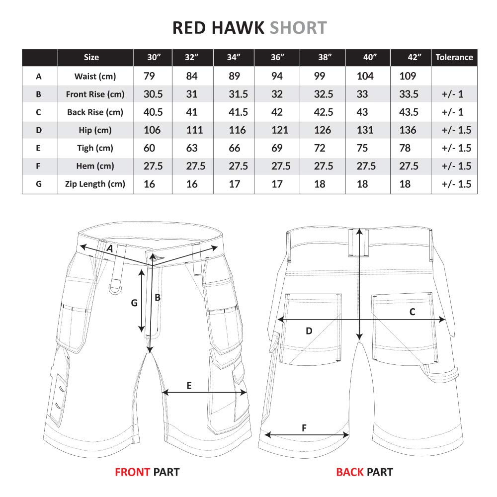 WrightFits Pantalones Cortos de Trabajo con Funda para Hombre - Pantalones Cortos de Verano Cargo de Combate de Seguridad - Múltiples Bolsillos - Triple Costura - Ropa de Trabajo Duradera