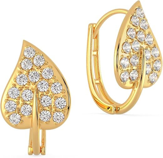 Malabar Gold & Diamonds 22k Yellow Gold Earrings for Women, Girls and Kids | 22 kt (916) BIS Hallmark Gold Earrings for Birthday, Anniversary & Festive Gift