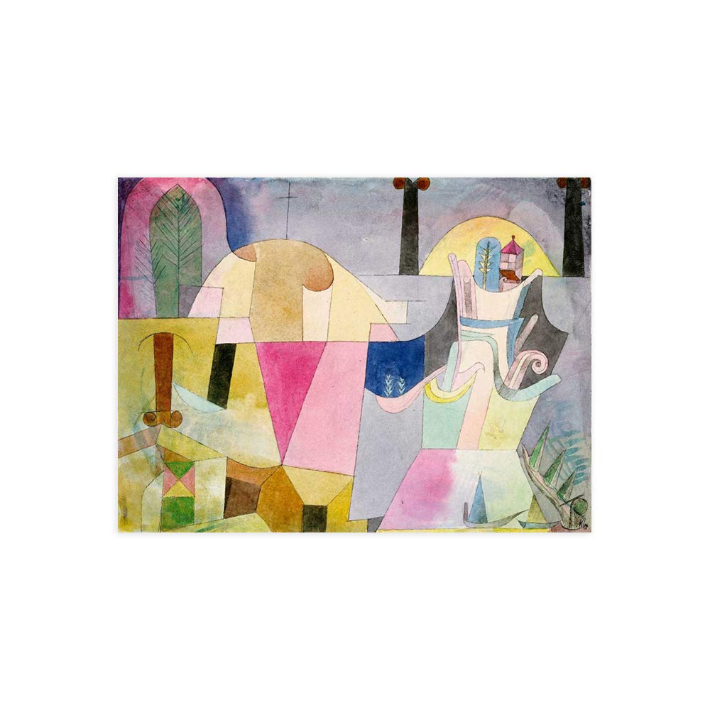 Impression sur toile Paul Klee Black Columns in a Landscape tableau 40x30 cm