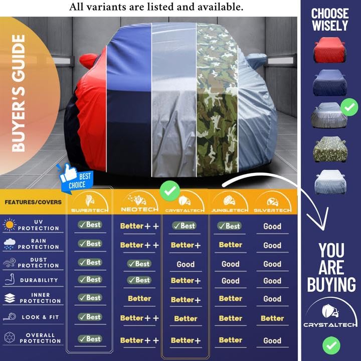 Image of NEODRIFT 'CrystalTech' Car Cover for BMW X4 (100% Water-Resistant, All Weather Protection, Tailored Fit, Multi-Layered & Breathable Fabric) (Colour: Crystal Silver)