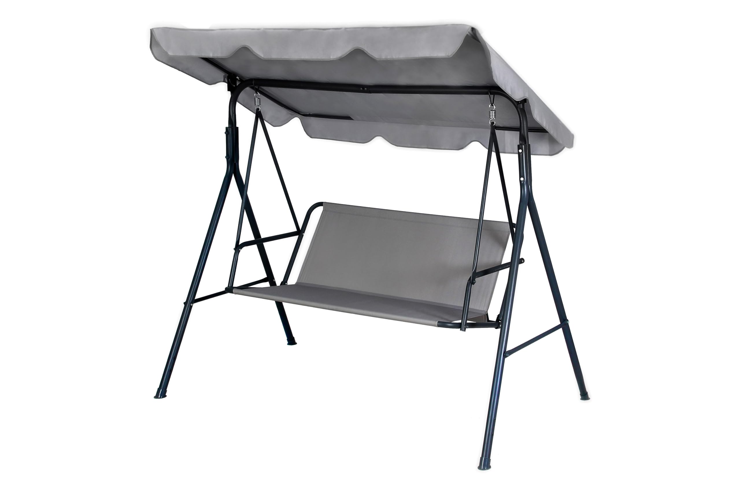 GRADINA Auvent de rechange pour balancelle 2 et 3 places - Housse pour mobilier de jardin ou d'extérieur (Gris, 194 x 112 cm)