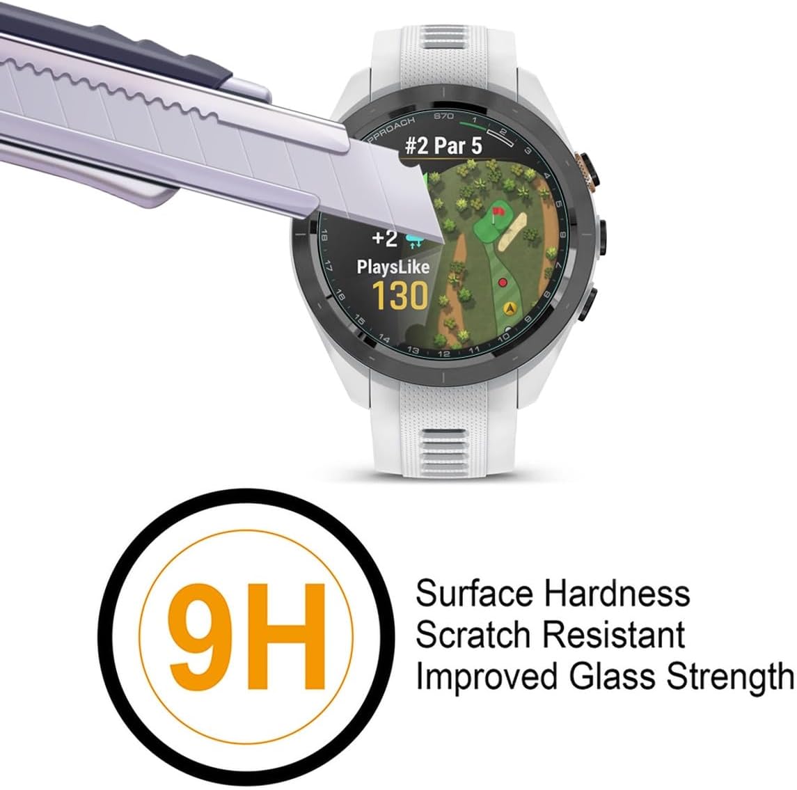 Supershieldz (3 Pack) Designed for Garmin Approach S70 (42mm) Tempered Glass Screen Protector, 0.33mm, Anti Scratch, Bubble Free