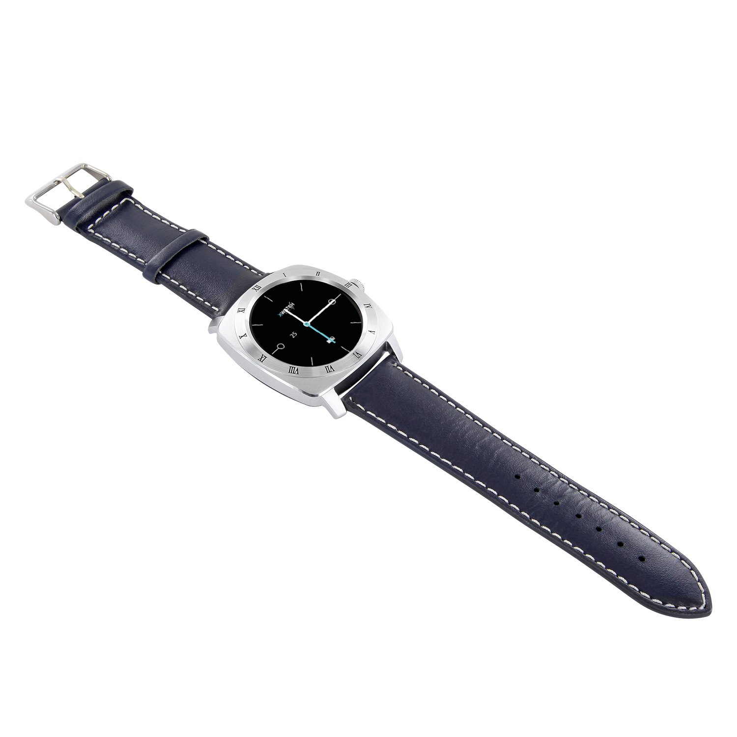 X-WATCH | NARA XW PRO granatowy smartwatch iPhone i Android – podłączony inteligentny zegarek z tętnem i krokomierzem