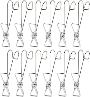 Hat Hangers Laundry Utility Hat Room Boot Hook Stainless Hangers Towels Supplies Multi- Socks Hanger Coat Clothes Spring Rack Hanging Steel Multi-Functional Household Travel 20pcs