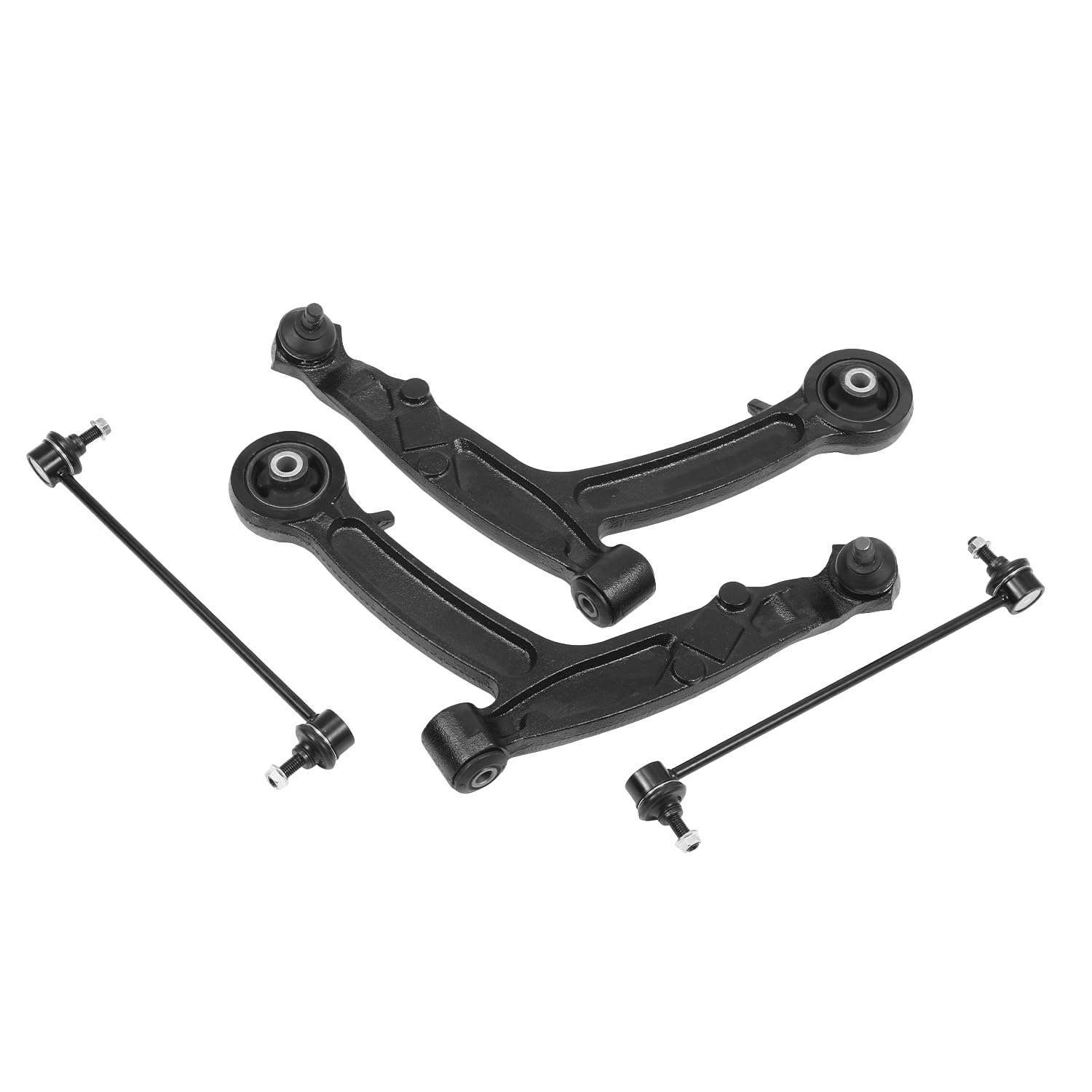 2 x wahacz z drążkiem łączącym, zestaw przedniej osi, dolny, lewy i prawy przód, kompatybilny z Fiat Panda 169 2003-2013 50703128, 50703129, 51856872, 51857133