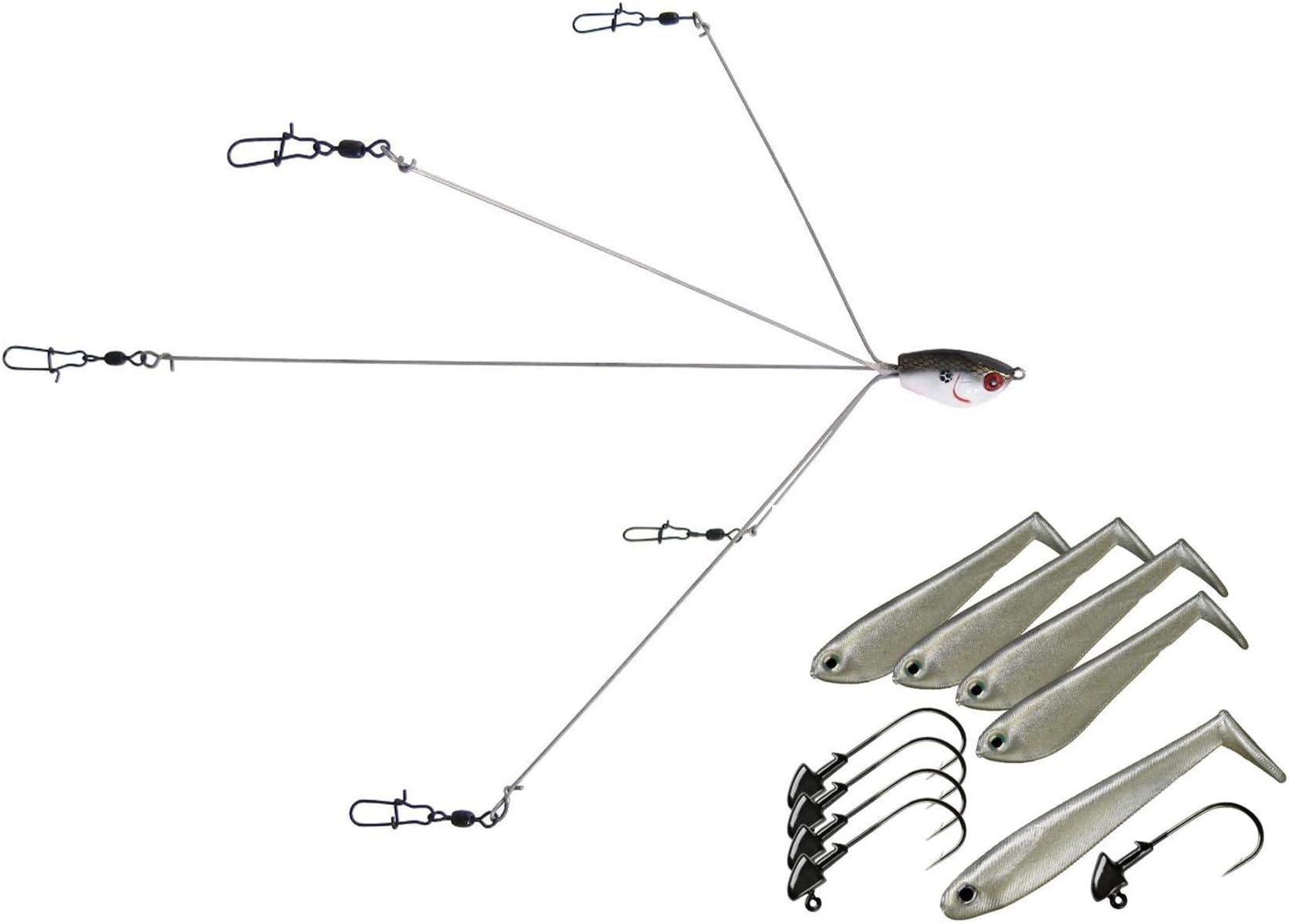 YUM YUMbrella Ultralight 5 Wire No Rattle Rig Fishing Lure + Money Minnows Kit