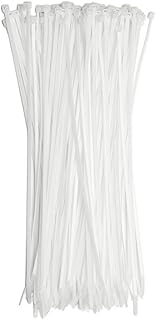 اربطة كابلات نايلون (3 × 150 ملم، ابيض) - مجموعة من 50 قطعة