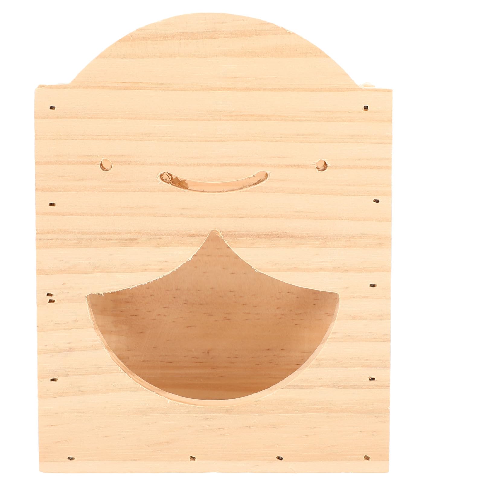 Comedero de madera para hámster con soporte de almacenamiento para comida limpia