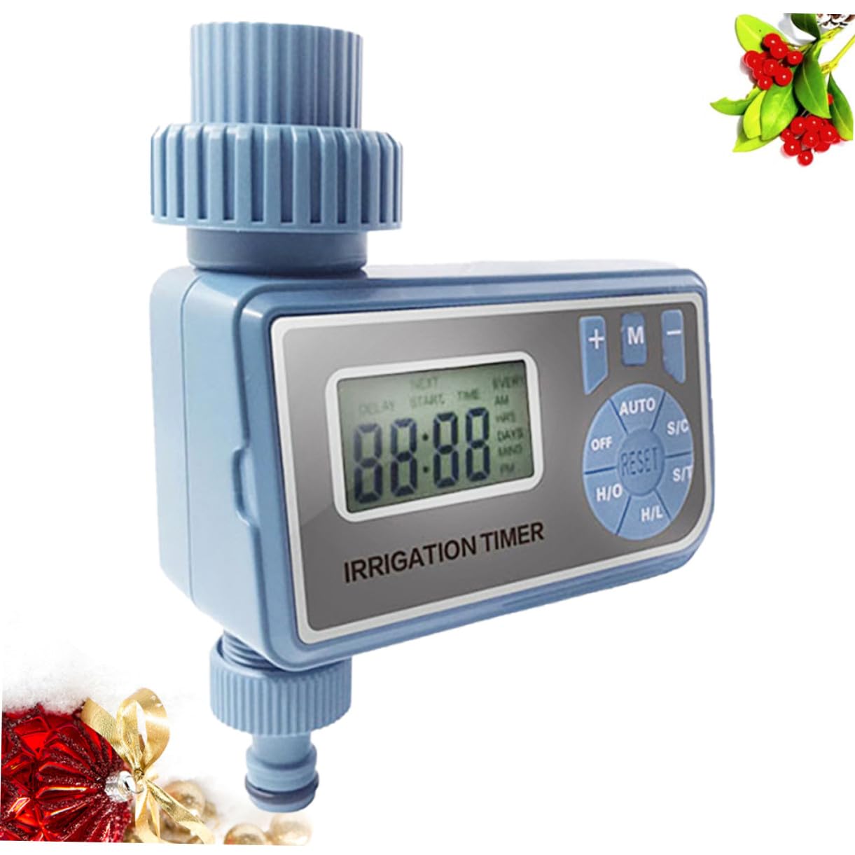 Temporizador Controlador Riego Jardín Pantalla de LCD Grande de Automático de Agua para Sistemas en Espacios Verdes y Jardinería Doméstica
