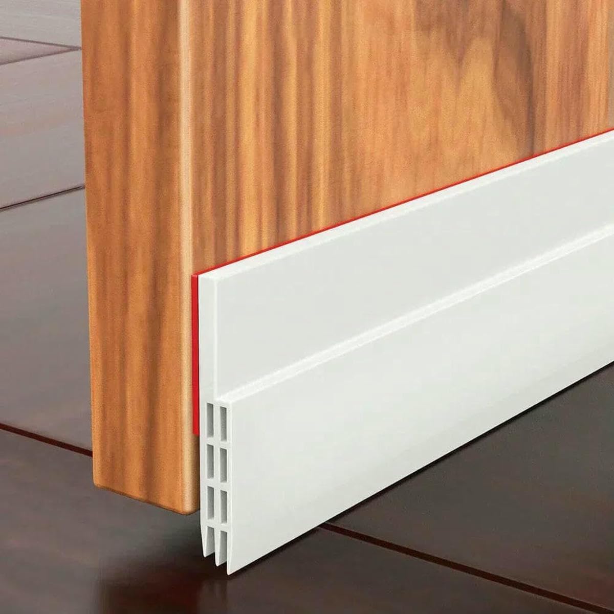 Yfshc White 1M Door Bottom Sealing Strip Windproof Dust Stopper Guard Rain Weatherstrip Noise Reduction Insulator Sealer Home Hardware