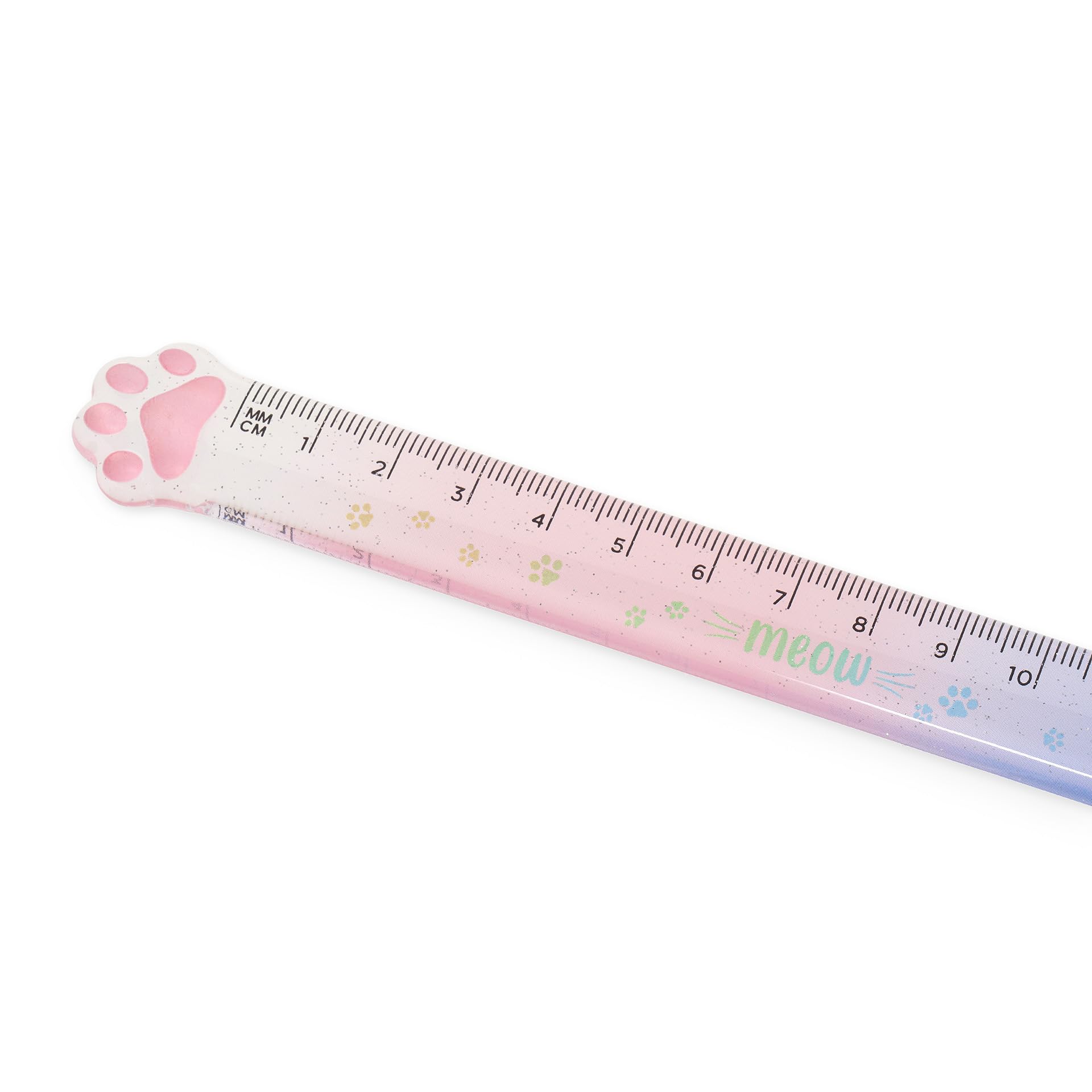Legami - Linijka Meow do mierzenia, podkreślania i rysowania wyraźnych i precyzyjnych linii, plastikowa linijka tematyczna Kitty, 15 cm