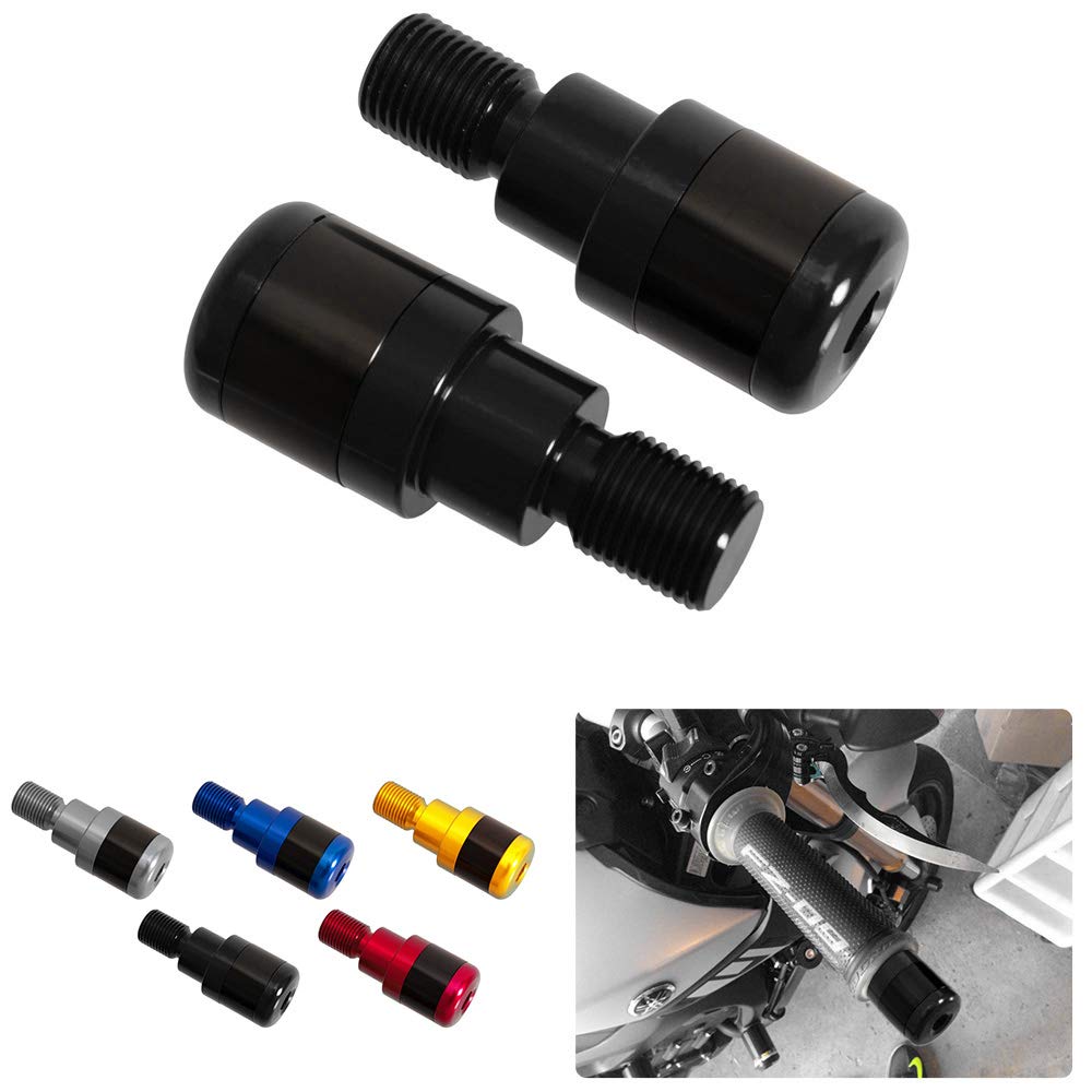 Poignées Guidon Moto Yamaha MT07/MT09 - Embouts Aluminium CNC | Couleur Noir